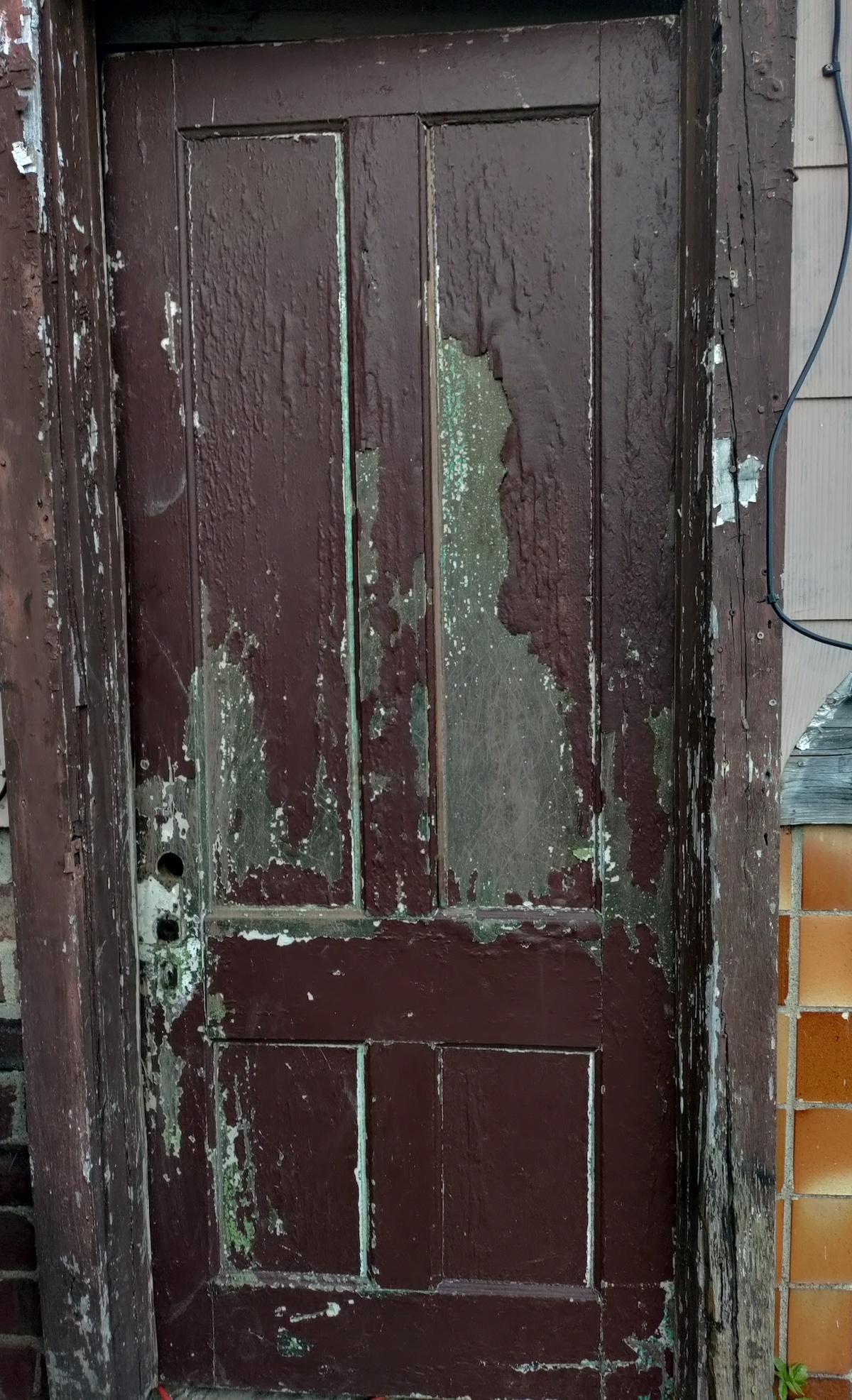 The back door of the Glouster rental home